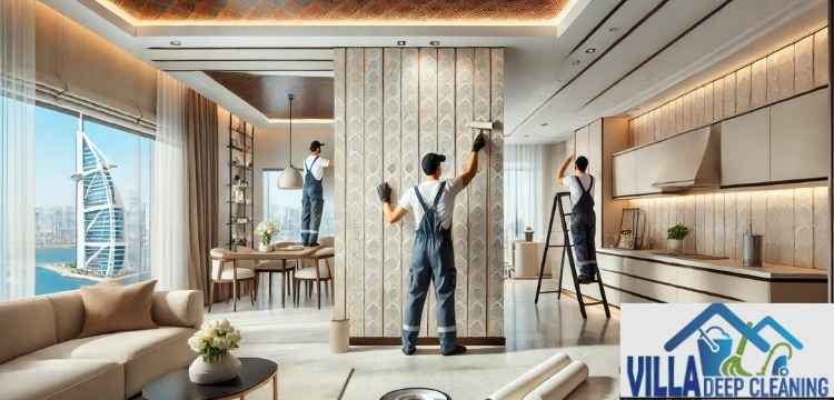 wall paper fixing services In Dubai